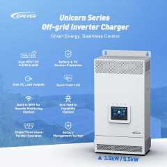Solar Inverter 24V 48V 5000W MPPT 3.5KW 5KW 3 Phase Hybrid Inverter Charger Dual AC Output Touchable Colorful Display EPEVER