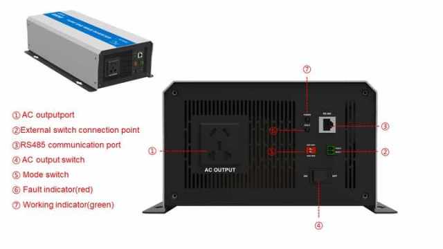 Low-Frequency Pure Sine Wave Inverter 12/24/48VDC to 220/230V AC 260W for Off-Grid Solar Systems EPEVER