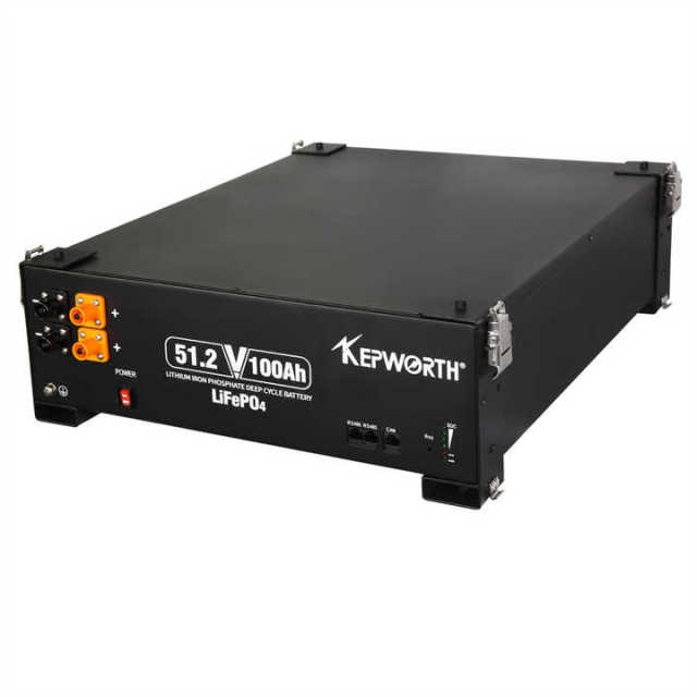 Germany Stock Kepworth 51.2V 100Ah LiFePO4 Battery Rackmount 5kWh Solar Storage System for UPS