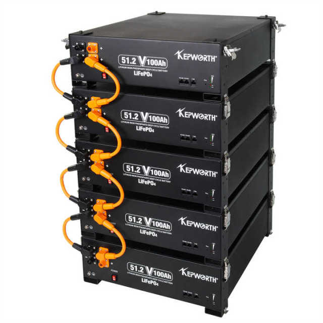 Germany Stock Kepworth 51.2V 100Ah LiFePO4 Battery Rackmount 5kWh Solar Storage System for UPS