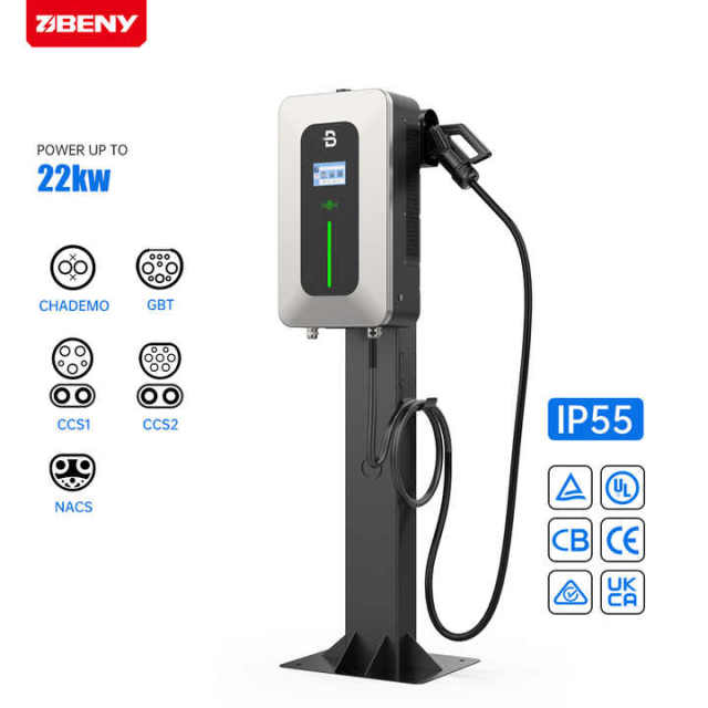 22kW DC Commercial Electric Vehicle Charging Station IP65 Rated Fast Charger for CCS1 CCS2 CHAdeMO GB/T BENY