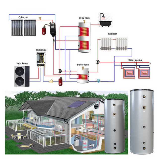 Solar Vacuum Tube Water Heater Low Pressure Split Hot Water Storage Tank for Schools and Clubs IMPOSOL
