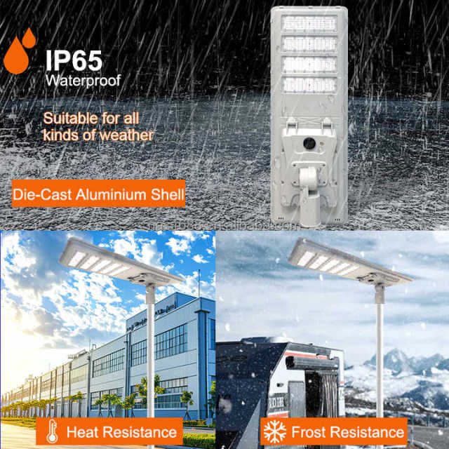 Integrated Outdoor Solar Lamp 200W-500W IP65 Waterproof Remote Control Street Lighting Solution NAAISI