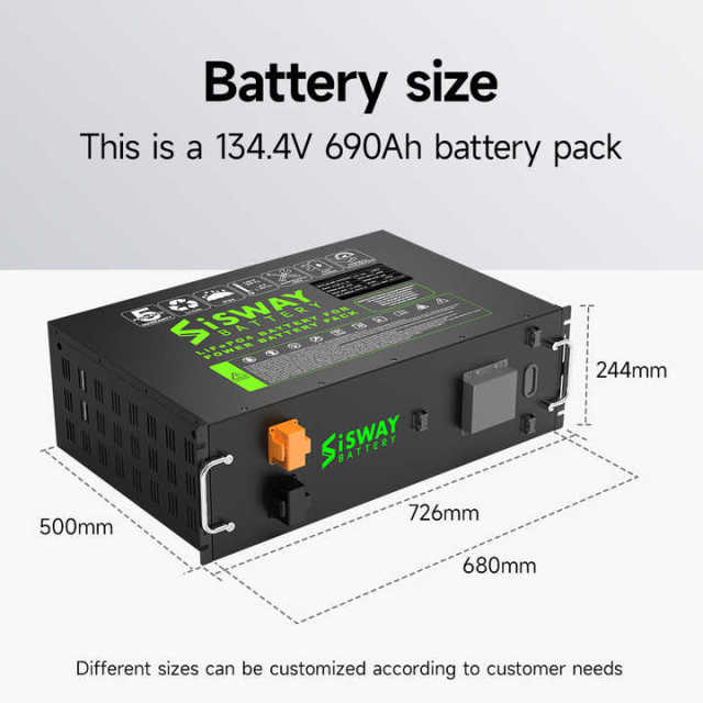 SISWAY BMS 48V 200AH 300AH 500AH 600AH Lithium Ion Battery Industrial Solar Storage Energy System for Off-Grid Hybrid Grid Applications SISWAY