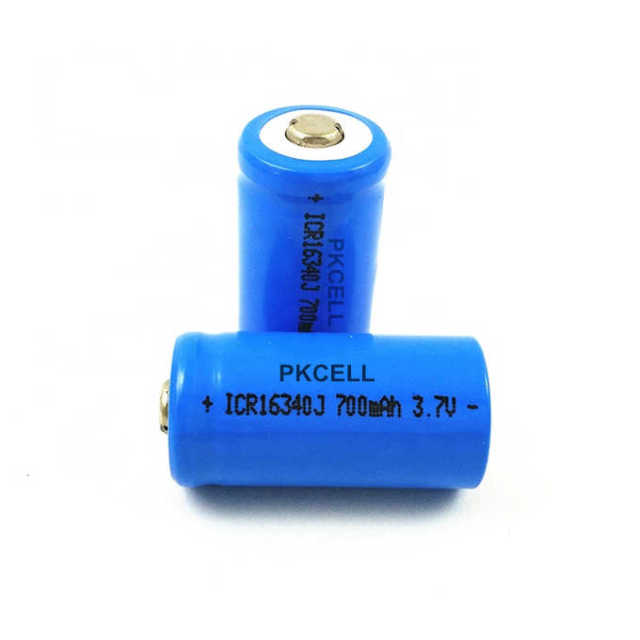 Rechargeable Li-ion Battery 3.7V ICR123A 700mAh High Cycle Life Power Tool Battery PKCELL