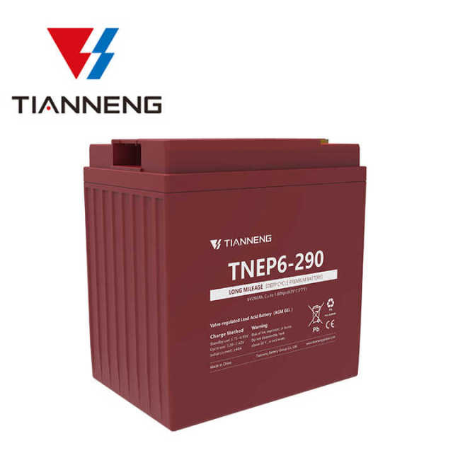 Lead Acid Battery 6V 290Ah Deep Cycle for Electric Bicycles Scooters Solar Energy Storage Tianneng