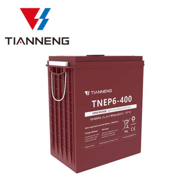 Tianneng TNEP6-400 Long Mileage Sealed AGM Motive Lead Acid Battery for Electric Scooters and Power Systems