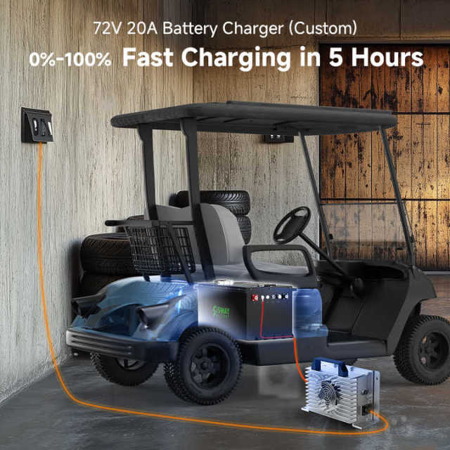 Rechargeable Golf Cart Battery 24V 36V 48V 72V 100Ah 200Ah 300Ah LiFePO4 Battery with Intelligent BMS System for Golf Carts Power Tools Solar Storage SISWAY