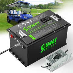 48V Golf Cart Battery Deep Cycle LiFePO4 51.2V 105Ah 5376Wh Custom Lithium Ion Golf Cart Battery Pack SISWAY