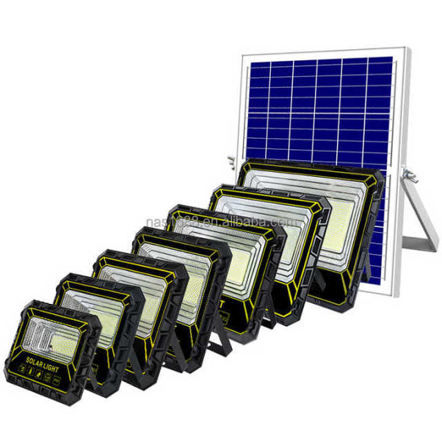 Solar Power Floodlight IP66 40W 60W 100W 200W 300W 500W 1000W LED Outdoor Lighting with Remote Control Waterproof ABS Flood Light for Road Lighting NAAISI