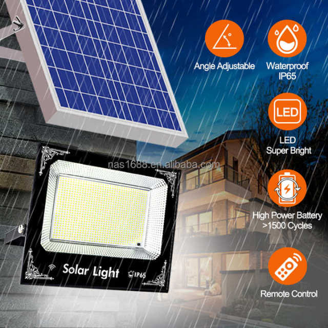 Solar Light Outdoor Automatic Waterproof Reflector Floodlight with Remote Control LED Garden Yard Lighting NAAISI