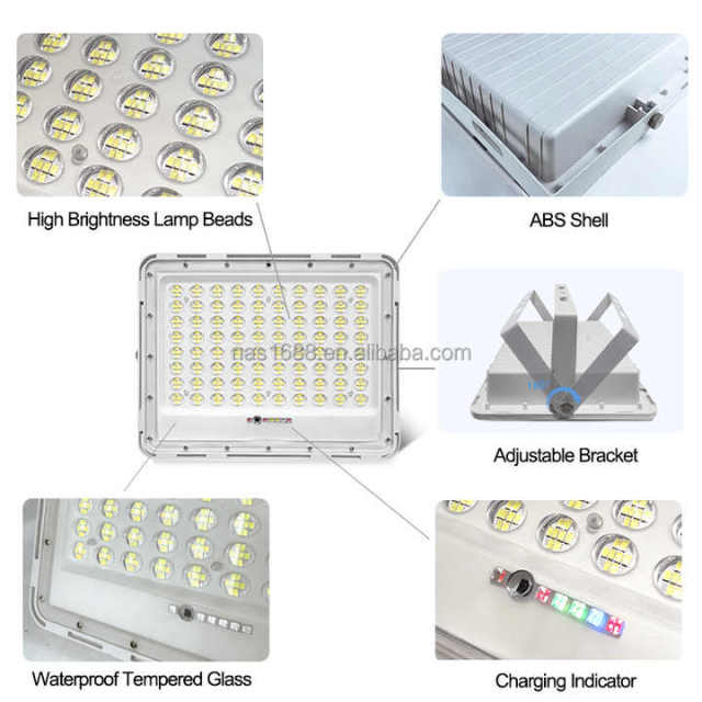 Solar Flood Lights Outdoor LED Motion Sensor Security Lamps IP65 Waterproof for Garden NAAISI
