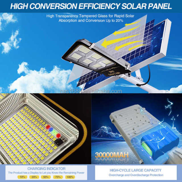 Split Integrated LED Solar Powered Battery Panels Sensor Street Light Outdoor Waterproof IP65 for Road Garden Lighting Naaisi