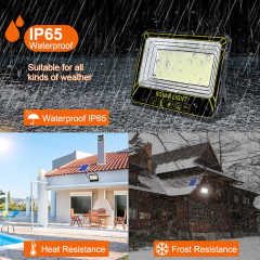 Solar Power Floodlight IP66 40W 60W 100W 200W 300W 500W 1000W LED Outdoor Lighting with Remote Control Waterproof ABS Flood Light for Road Lighting NAAISI