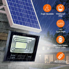 High Brightness Waterproof Outdoor Public Induction Garden Lighting LED Solar Flood Light Projector with IP65 Rating and 120° Beam Angle for Road and Garden Illumination NAAISI