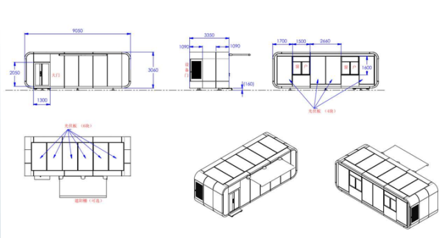 Customizable Zero Pollution Office Off-Grid Energy Storage System with 5-10KW Output Power and 12V 200Ah Battery for Commercial Use LANDTURL