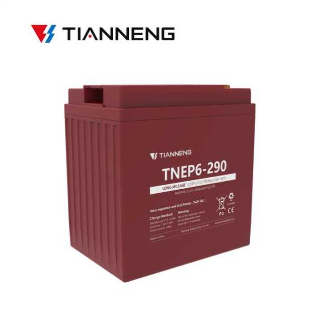 Lead Acid Battery 6V 290Ah Deep Cycle for Electric Bicycles Scooters Solar Energy Storage Tianneng