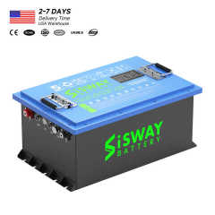 48V 105Ah Lithium Iron Phosphate (LiFePO4) Battery for Golf Carts RVs and Boats with 200A BMS SISWAY