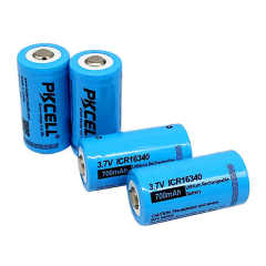 Rechargeable Li-ion Battery 3.7V ICR123A 700mAh High Cycle Life Power Tool Battery PKCELL
