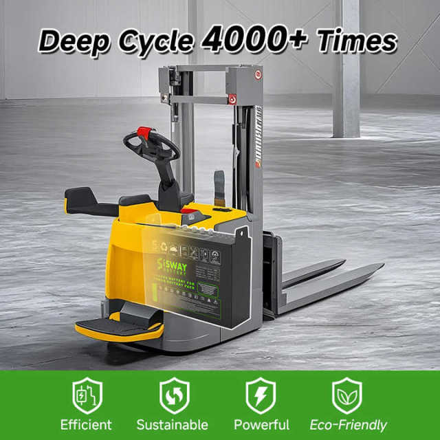 Heavy Duty 24V LiFePO4 Electric Forklift Battery 100Ah-500Ah High Cycle Life Industrial Material Handling SISWAY