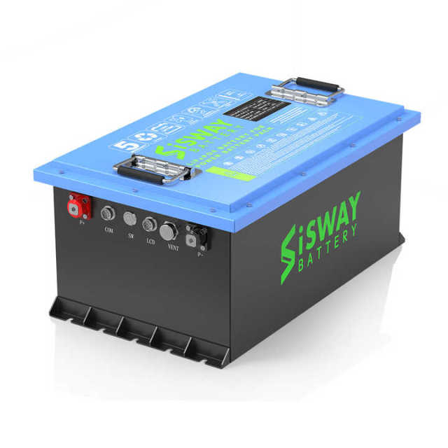 48V 105Ah Lithium Ion Golf Cart Battery 51.2V LiFePO4 Battery Pack for Golf Carts RV Boats SISWAY