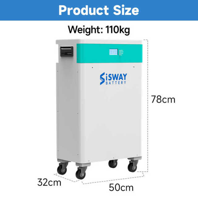 Solar Battery All in One 51.2V 170Ah 340Ah 510Ah Energy Storage LiFePO4 Battery 5kWh 10kWh 15kWh Stacked Lithium Battery for Renewable Energy Systems SISWAY