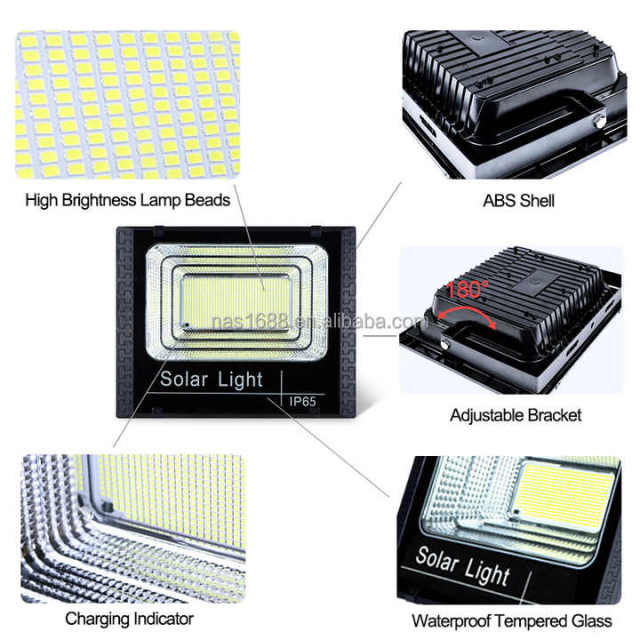 IP65 400W 500W LED Street Light Panel 800W Cool White Outdoor Heavy Duty 12V Solar Flood Light for Road Lighting NAAISI