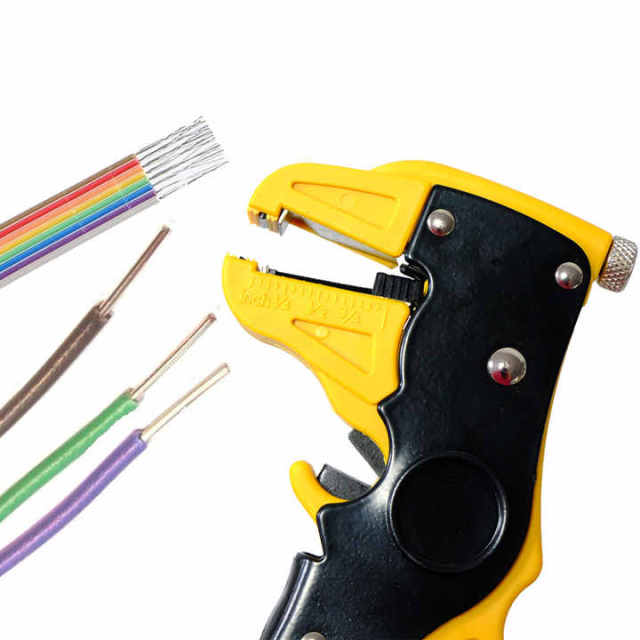 Adjusting Cable Lead Crimping Hand Tool Cutter Pliers Duckbill 2 in 1 Automatic Repair Wire Stripper Chrome Vanadium Steel Soft Grip Plastic WIRE STRIPPER DIY Industrial Fangbei