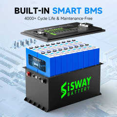 48V Golf Cart Battery Deep Cycle LiFePO4 51.2V 105Ah 5376Wh Custom Lithium Ion Golf Cart Battery Pack SISWAY