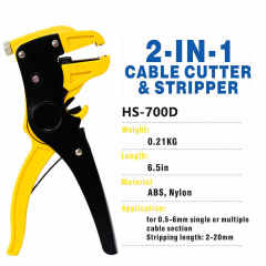 Adjusting Cable Lead Crimping Hand Tool Cutter Pliers Duckbill 2 in 1 Automatic Repair Wire Stripper Chrome Vanadium Steel Soft Grip Plastic WIRE STRIPPER DIY Industrial Fangbei