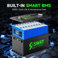 Rechargeable 48V Lithium Golf Cart Battery 36V 48V 72V 100Ah 200Ah 300Ah LiFePO4 Battery Pack for Golf Carts SISWAY