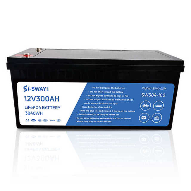 Lithium Ion Batteries 24V 100Ah Solar Battery 12V 24V 200Ah 300Ah 400Ah Rechargeable LiFePO4 Battery for Off-Grid Solar Storage SISWAY