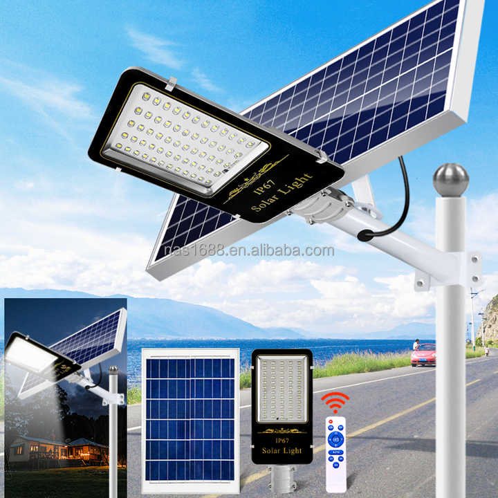 Integrated Solar Powered LED Street Light 100W 300W 500W IP67 Waterproof Outdoor All in One Fixture for Theme Park NAAISI