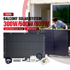 All in One Balcony Solar System 300W 600W Grid Tie Solar Micro Inverter with Storage for Home Use