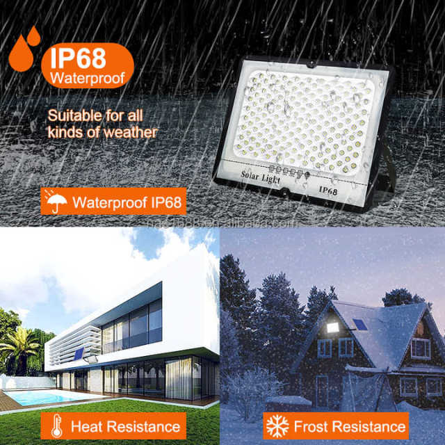 IP65 Waterproof Solar Flood Light 50W 100W Outdoor Billboard Projector Reflector 150W LED Solar Flood Light with Remote Control NAAISI