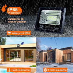 Solar Outdoor Project LED Flood Reflector Light with Remote Control Display Electricity for Road Lighting NAAISI