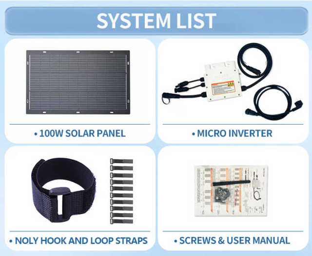 All in One Balcony Solar System 300W 600W Grid Tie Solar Micro Inverter with Storage for Home Use