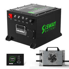 48V 105Ah Golf Cart Lithium Battery with LiFePO4 Chemistry 4000+ Cycles Life for Electric Vehicles Solar Storage SISWAY