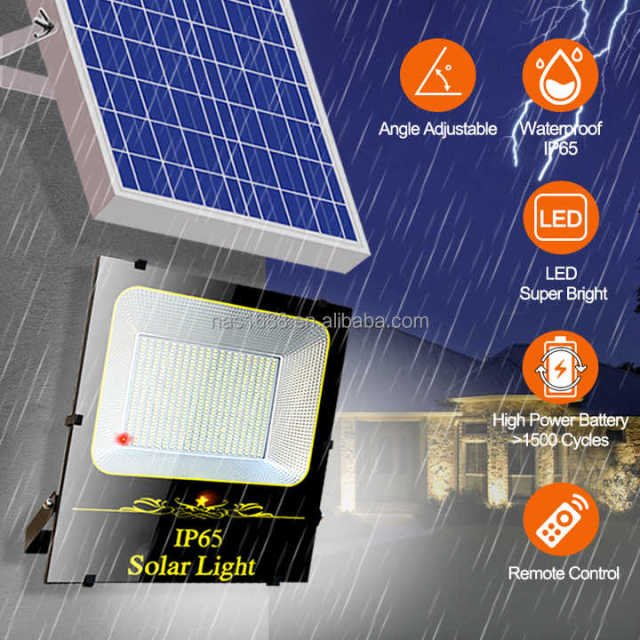 Solar Flood Light 100W-400W IP65 Waterproof Outdoor Security Lighting with Remote Control NAAISI