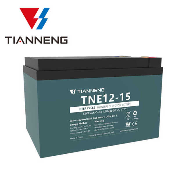 Lead-acid Power Battery TNE12-15 12V 15Ah Deep Cycle Sealed AGM for Electric Vehicles and Energy Storage Tianneng