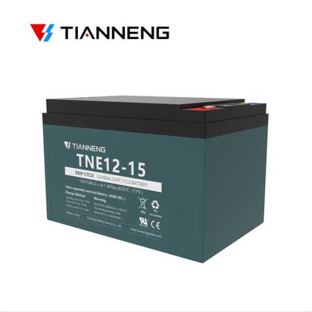 Lead-acid Power Battery TNE12-15 12V 15Ah Deep Cycle Sealed AGM for Electric Vehicles and Energy Storage Tianneng