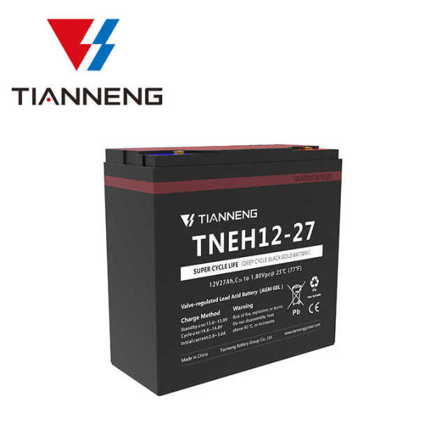 Lead Acid Battery 12V 27Ah Deep Cycle Sealed AGM for Electric Scooters Power Tools Tianneng
