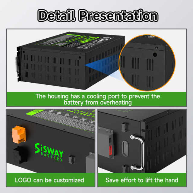 48V 200Ah 280Ah 300Ah Solar Lithium Battery 5kwh 10Kwh 15kwh Home Solar Energy System 48V LiFePO4 Energy Storage Battery for Off-Grid and Hybrid Grid Applications SISWAY