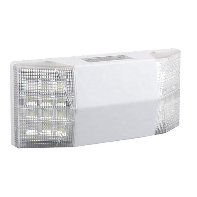 Factory Direct 6W LED Double Head Emergency Light with 3.7V Lithium Battery 3 Hours Duration for Schools FAT