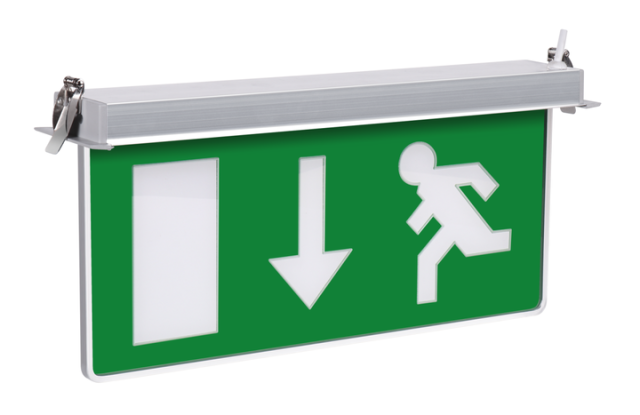 LED Emergency Exit Sign Self-Check Function 3-Hour Backup Lighting for Indoor Outdoor FAT