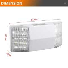 Factory Direct 6W LED Double Head Emergency Light with 3.7V Lithium Battery 3 Hours Duration for Schools FAT