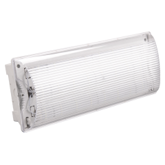 LED Emergency Light 3-Hour Backup Wall Mounted Bulkhead Light Cold White Exit Sign Surface Mounted Emergency Lighting for Outdoor Use FAT