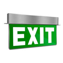 LED Emergency Exit Sign Self-Check Function 3-Hour Backup Lighting for Indoor Outdoor FAT