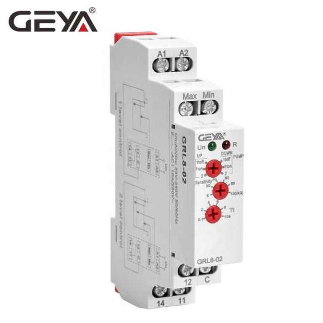 Water Pump Timer GRL8-01 Liquid Level Control System Automatic Relay for AC/DC 24V-240V Applications GEYA