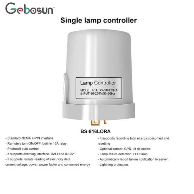 Solar Smart LED Street Light with RS485 6000K Daylight Alert IP65 Waterproof Smart Road Lighting Solution Gebosun